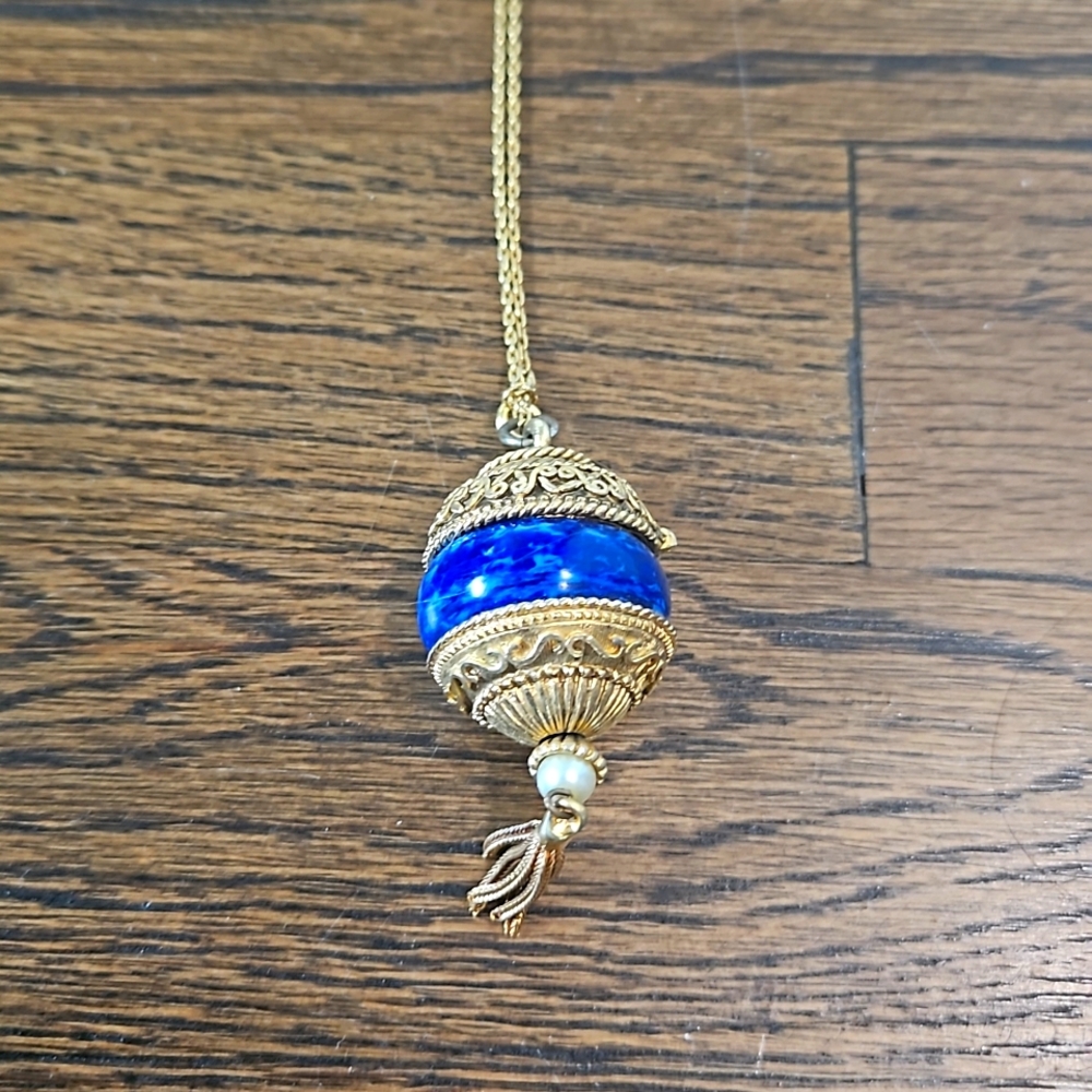 Gold and blue necklace
